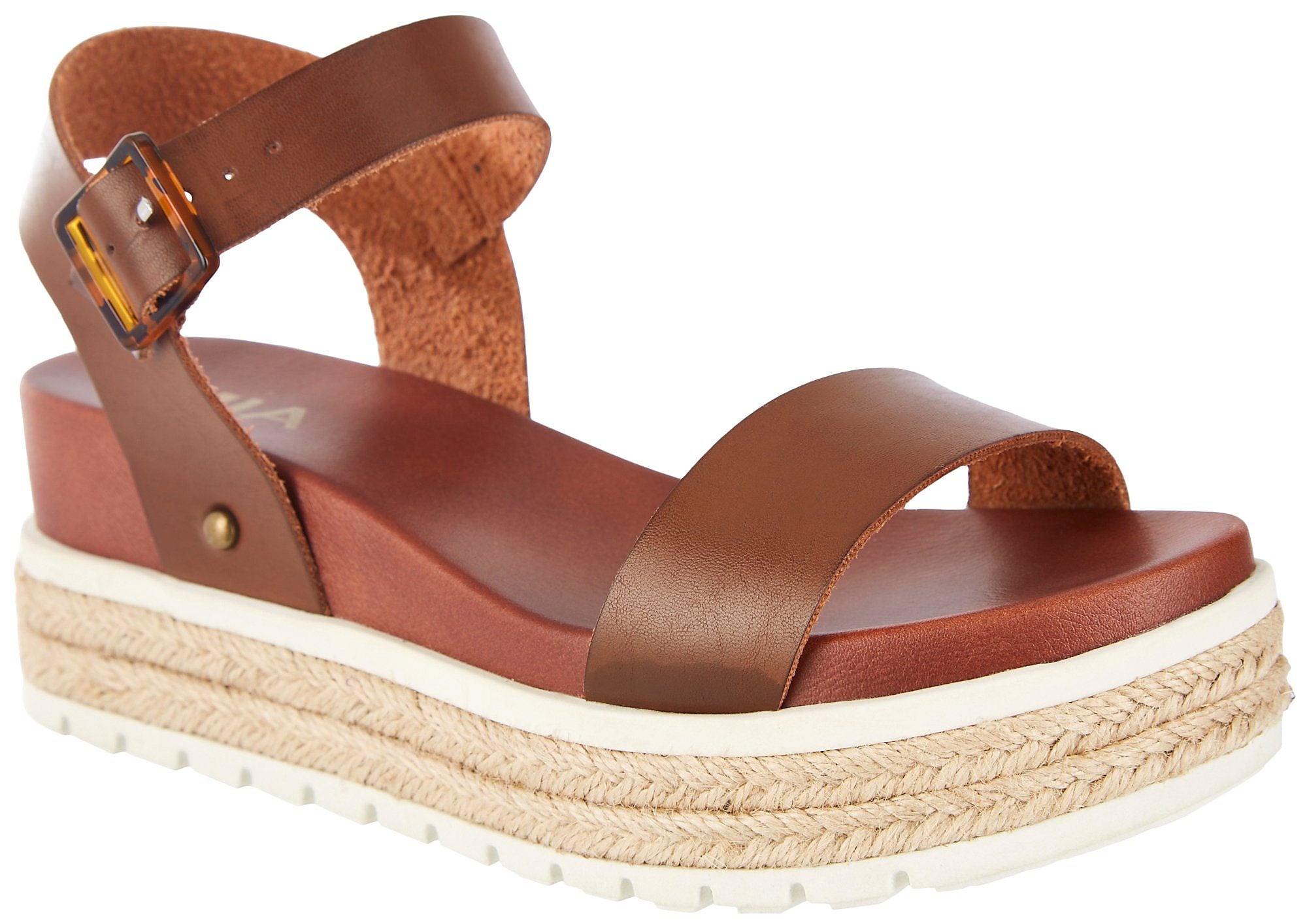 MIA BROWN PLATFORM ANKLE STRAP SANDAL