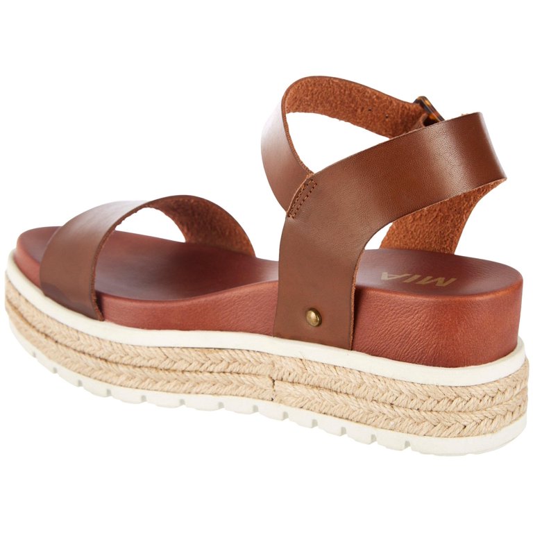MIA BROWN PLATFORM ANKLE STRAP SANDAL