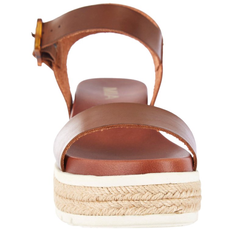 MIA BROWN PLATFORM ANKLE STRAP SANDAL