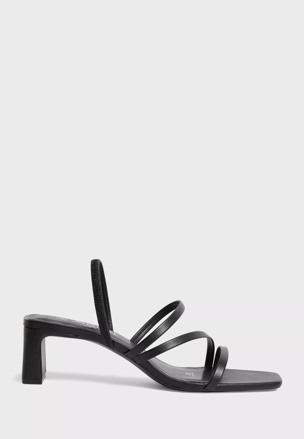 MONKI BLACK LOW BLOCK HEEL MULE