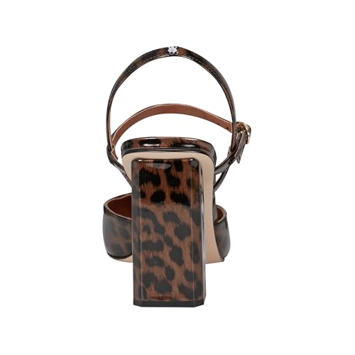 Marc Fisher Pointed Toe Block Heel Pump in Brown