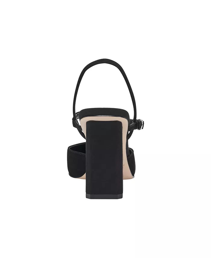 Marc Fisher Suede Block Heel Pump in Black