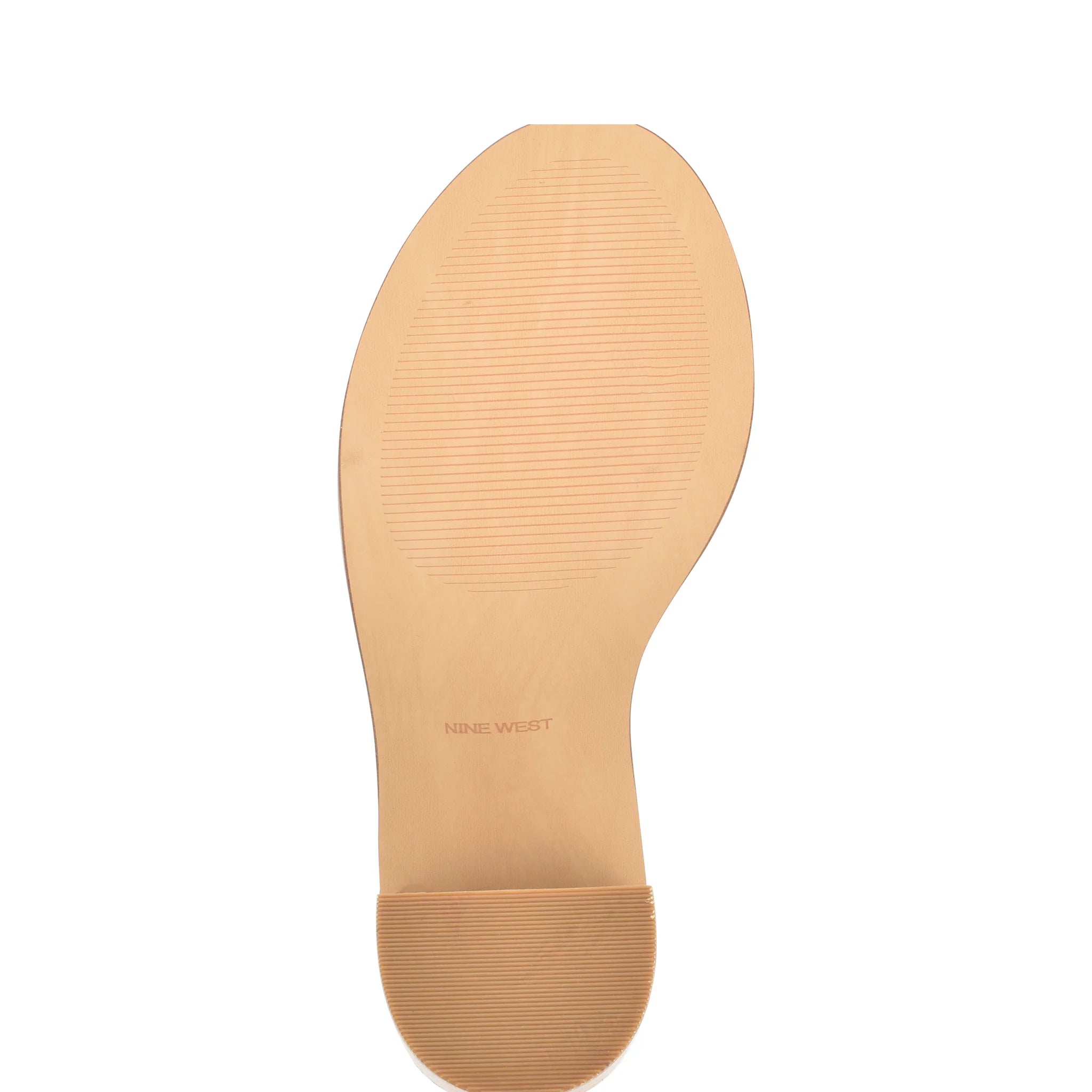 NINE WEST ANKLE STRAP BLOCK HEEL SANDAL IN NUDE