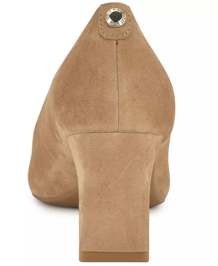 Nine West Suede Pointed Toe Block Heel Pump in Carton
