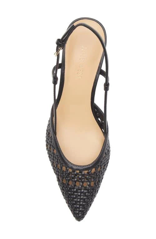Nine West Woven Leather Pointed Toe Pump