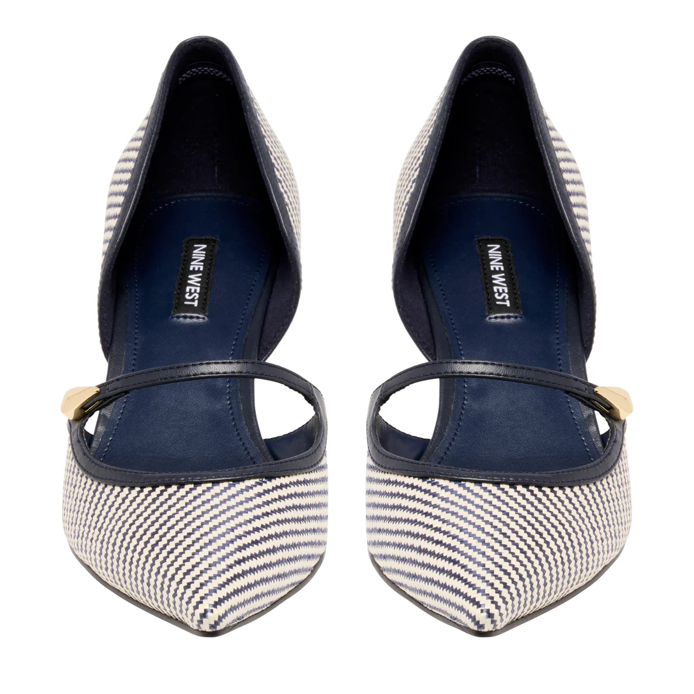 Nine West Faux Raffia D'orsay Pump in Black