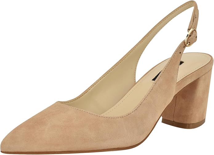 Nine West Suede Pointed Toe Slingback Heel in Carton