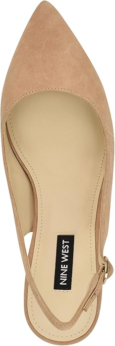 Nine West Suede Pointed Toe Slingback Heel in Carton