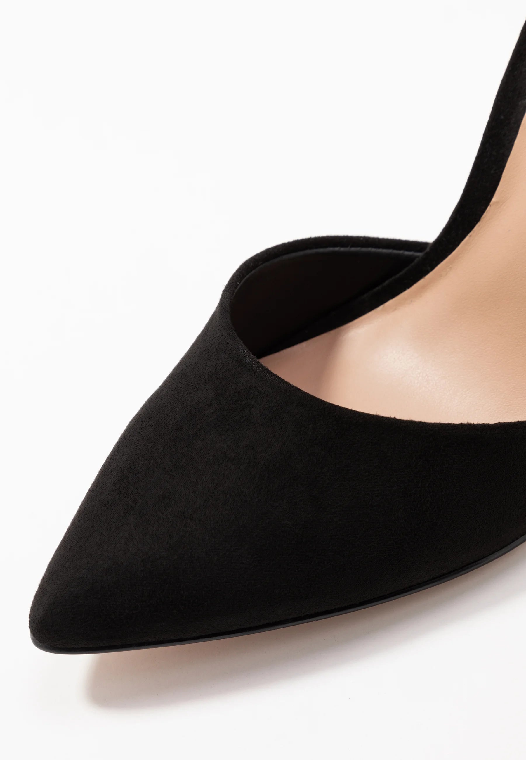 ONLY BLACK POINTED TOE ANKLE STRAP HEELS