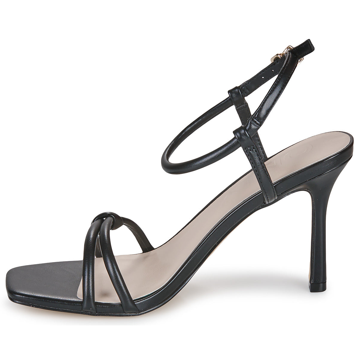 ONLY BLACK TUBE STRAP HEELED SANDAL