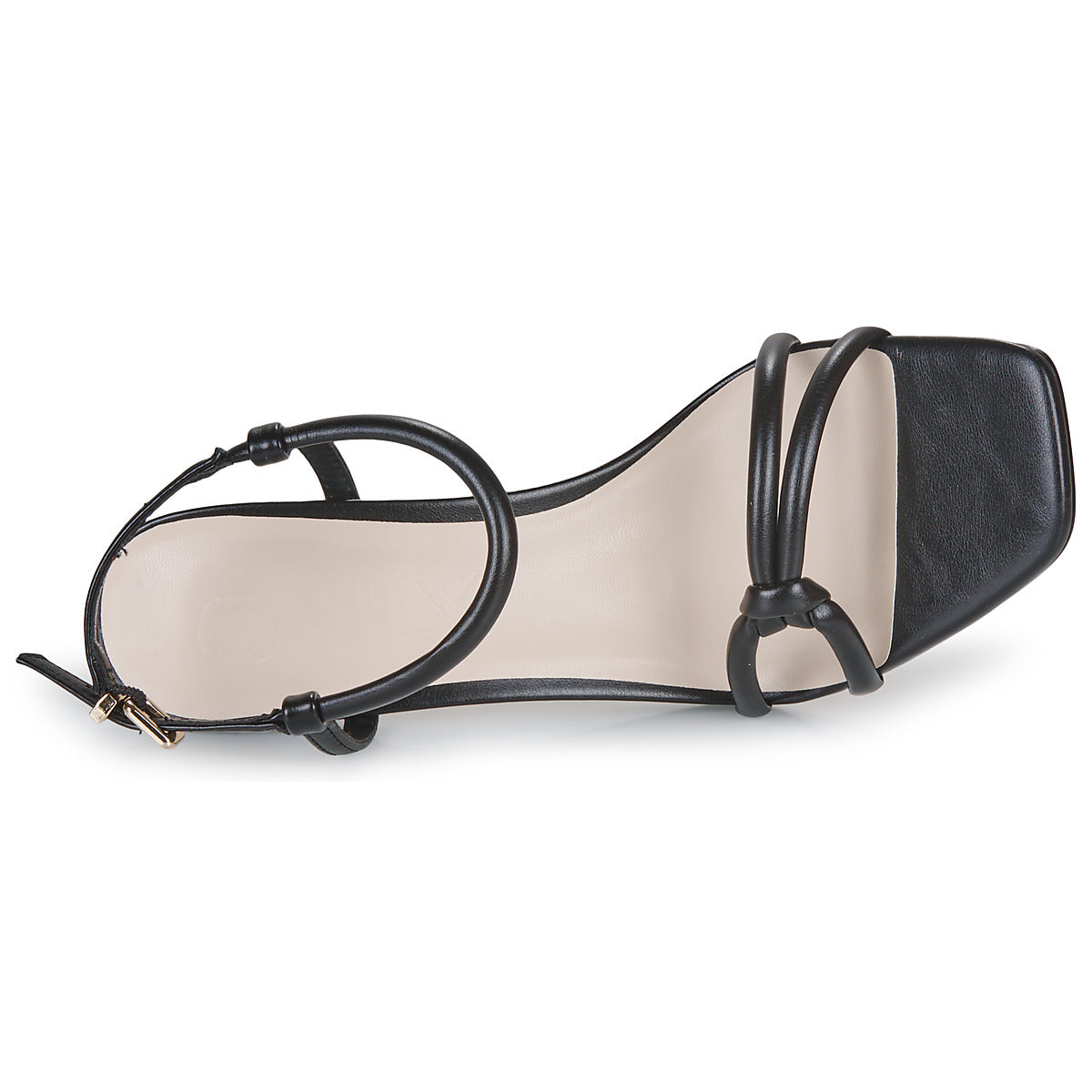 ONLY BLACK TUBE STRAP HEELED SANDAL