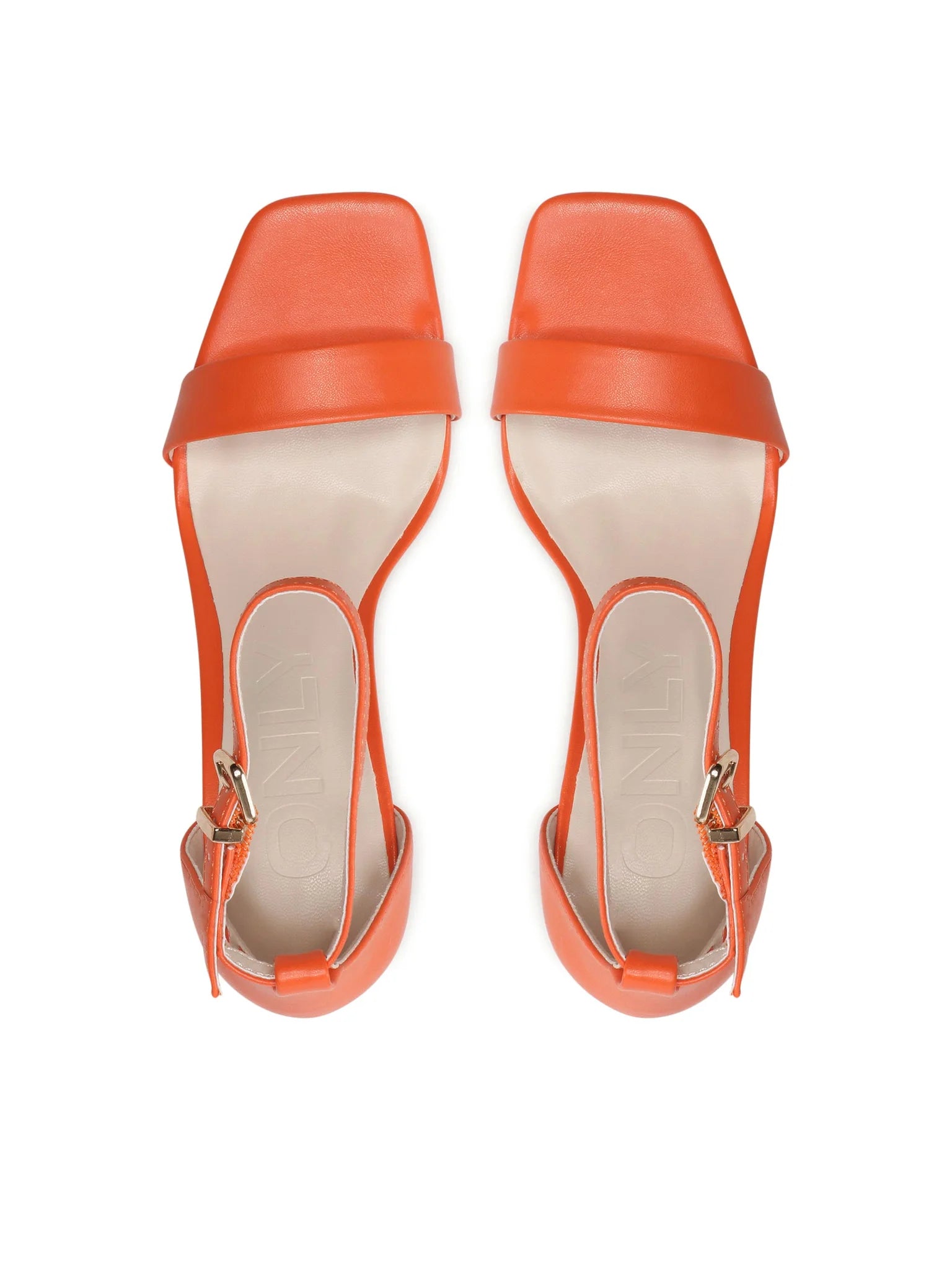 ONLY ORANGE BARELY THERE HEELED SANDAL