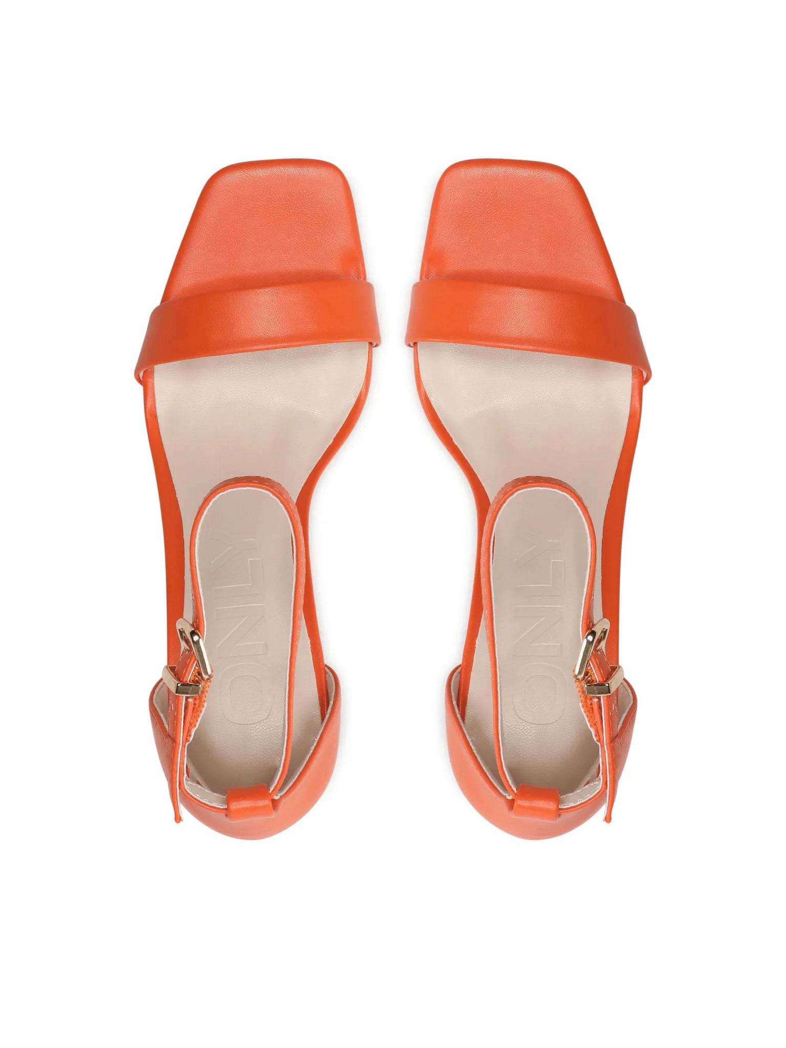 ONLY ORANGE BARELY THERE HEELED SANDAL