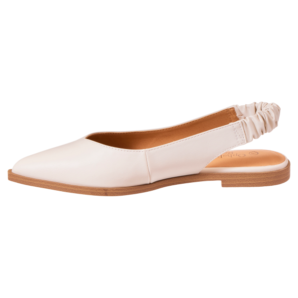 OPHELIA ROE OFF-WHITE SLINGBACKS