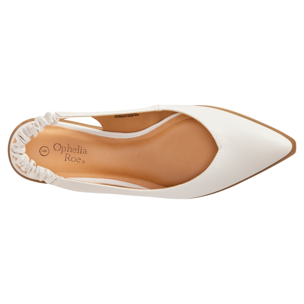 OPHELIA ROE OFF-WHITE SLINGBACKS