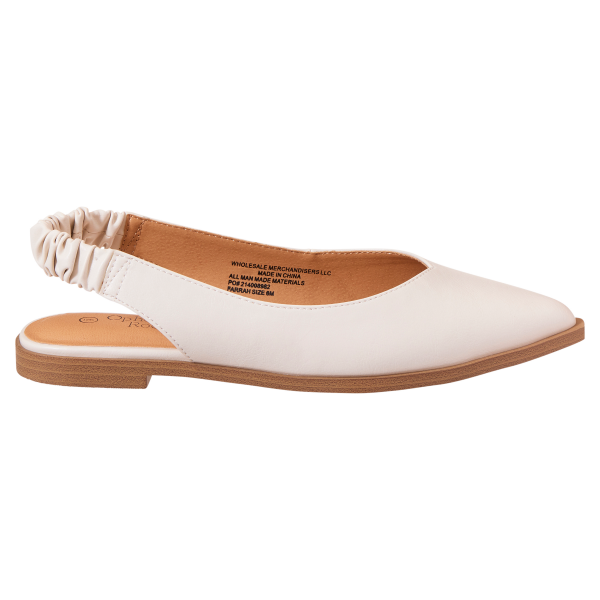 OPHELIA ROE OFF-WHITE SLINGBACKS
