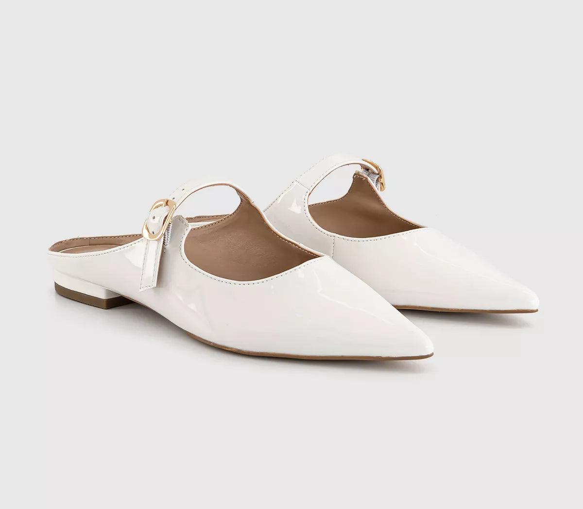 Office Patent Leather Finish in White