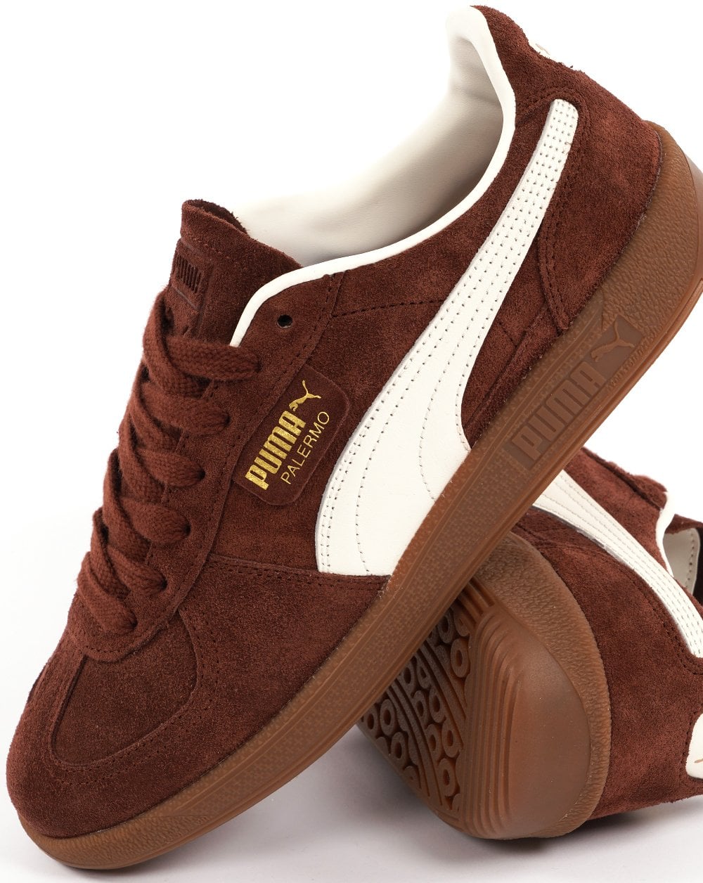 Puma Warmwhite Palermo Sneakers in Chocotart
