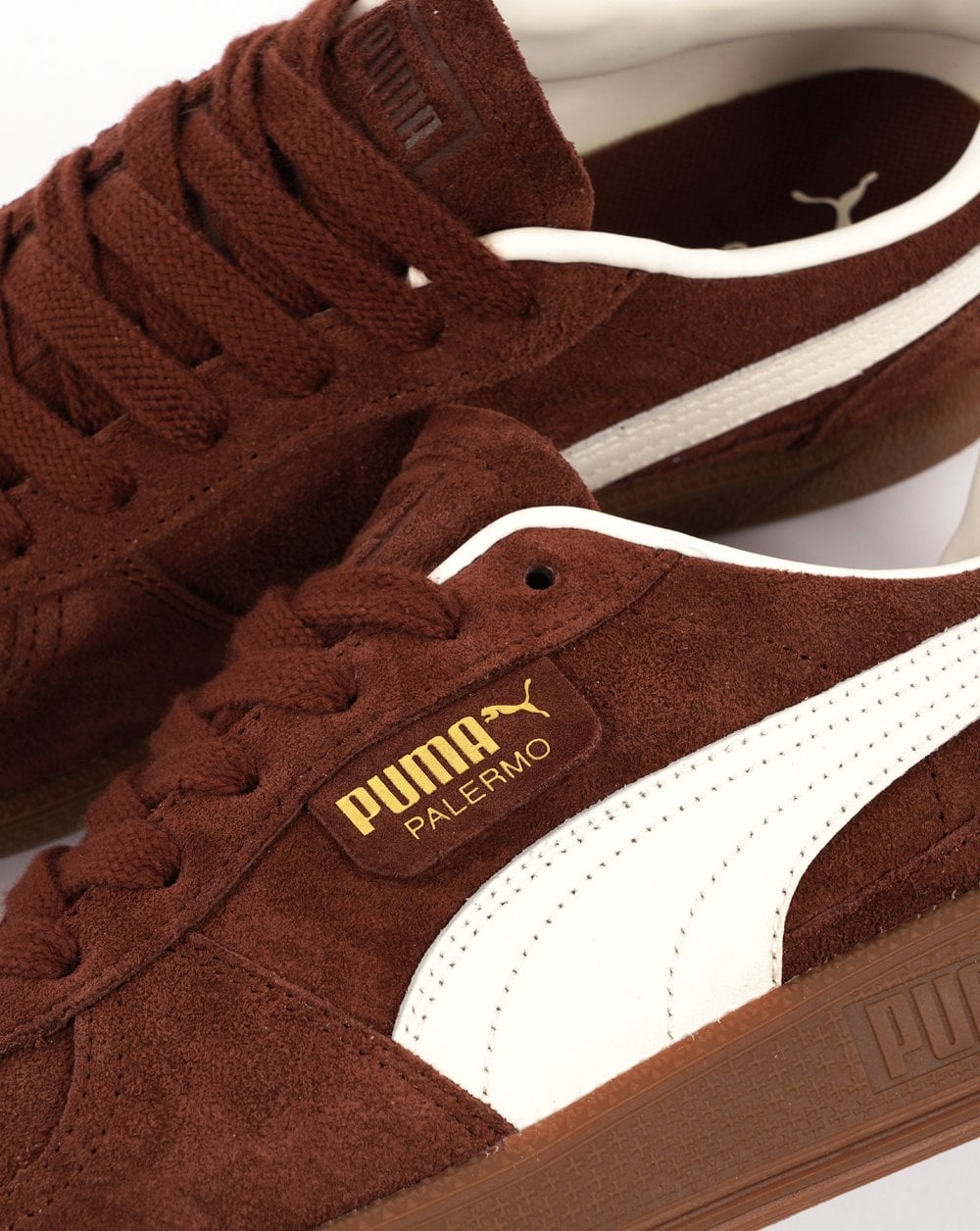 Puma Warmwhite Palermo Sneakers in Chocotart