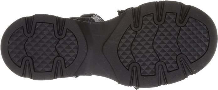 RANDA LACE DETAIL VELCRO SANDAL IN BLACK