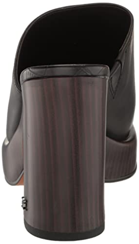 SAM EDELMAN BLACK ALMOND TOE BLOCK HEEL MULE