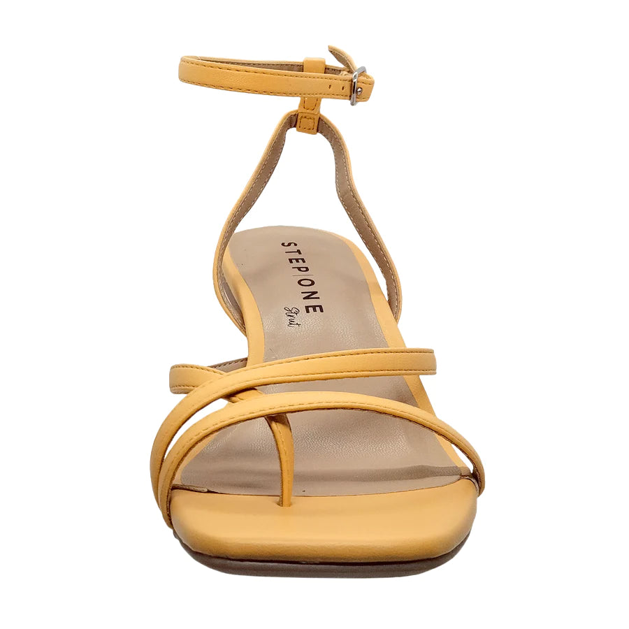 STEP ONE YELLOW SLRAPPY LOW HEEL SANDAL