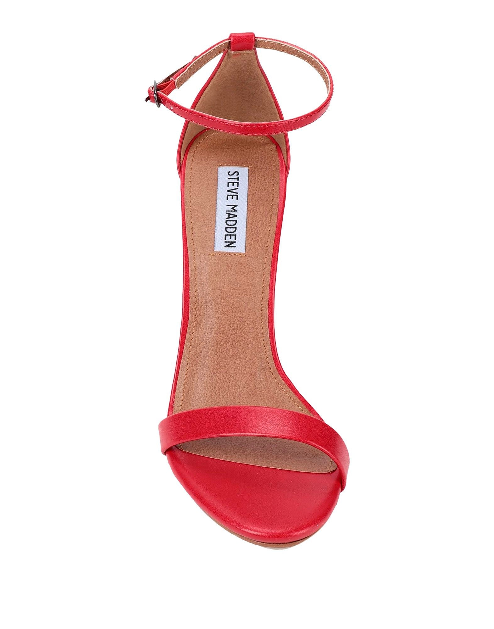 STEVE MADDEN BARELY THERE STILLETO SANDAL IN RED