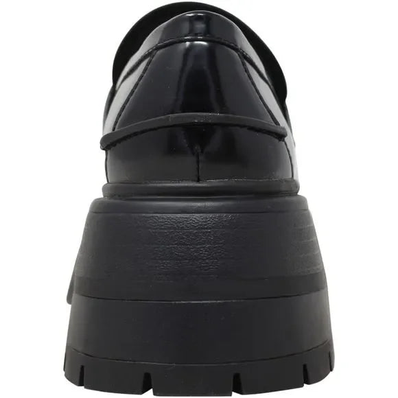 STEVE MADDEN BLACK CHUNKY LOAFERS