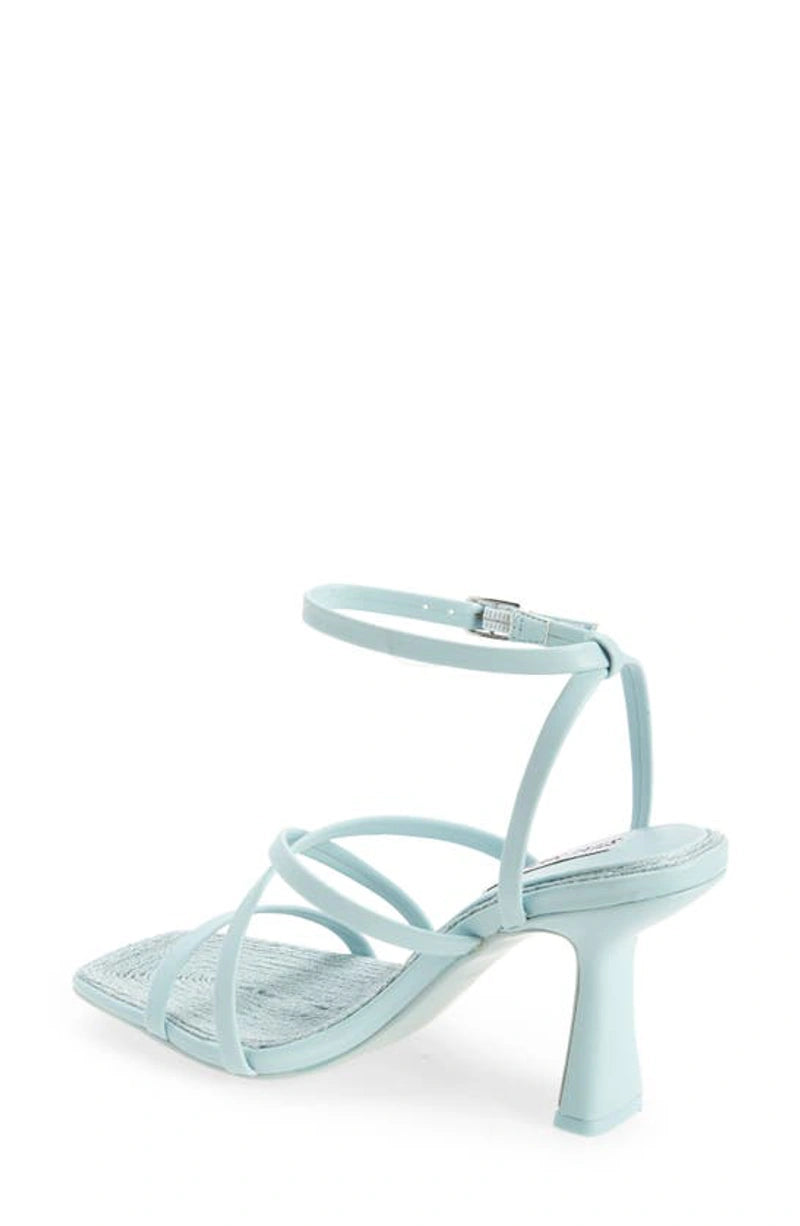 STEVE MADDEN BLUE STRAPPY FLARE HEEL SANDAL