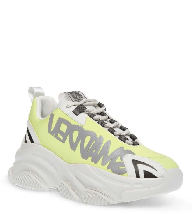STEVE MADDEN CONTRAST COLOR SNEAKERS IN LEMON