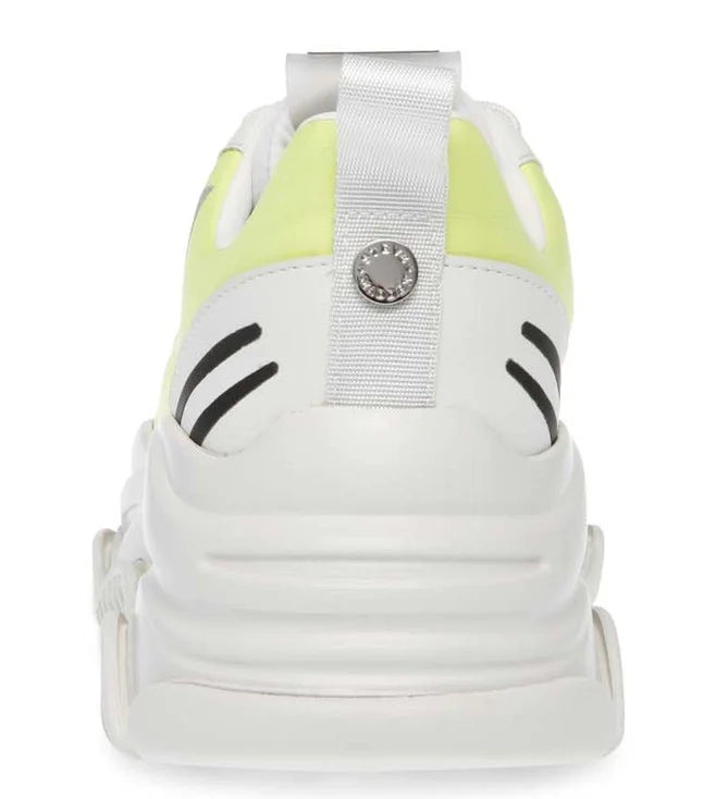 STEVE MADDEN CONTRAST COLOR SNEAKERS IN LEMON
