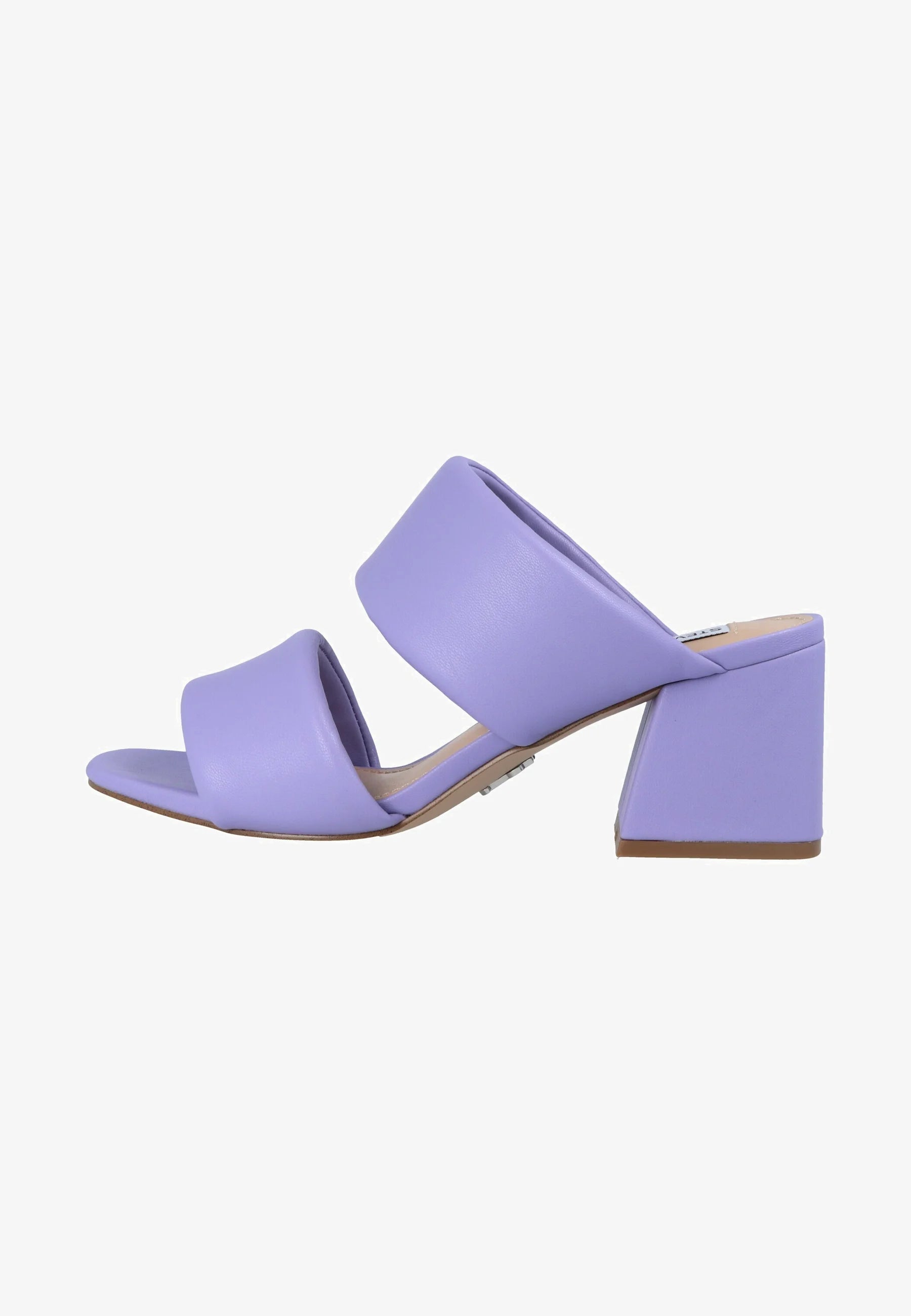 STEVE MADDEN LAVENDAR DOUBLE STRAP BLOCK HEEL MULE