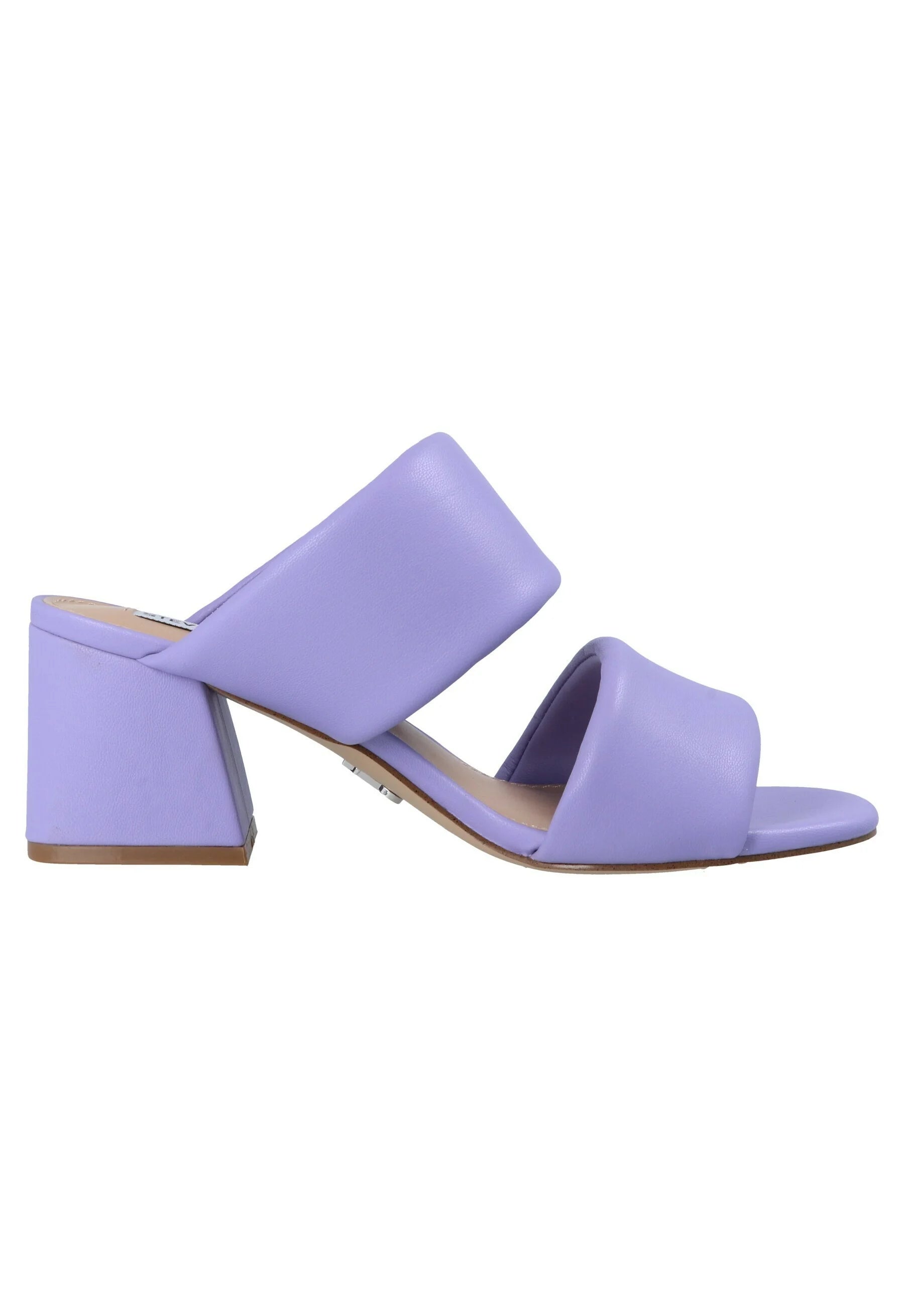 STEVE MADDEN LAVENDAR DOUBLE STRAP BLOCK HEEL MULE