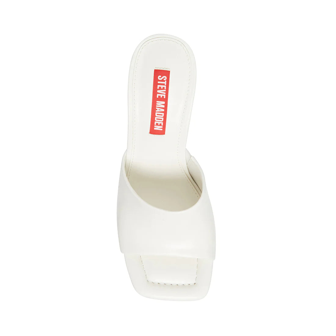 STEVE MADDEN WHITE LEATHER MULE