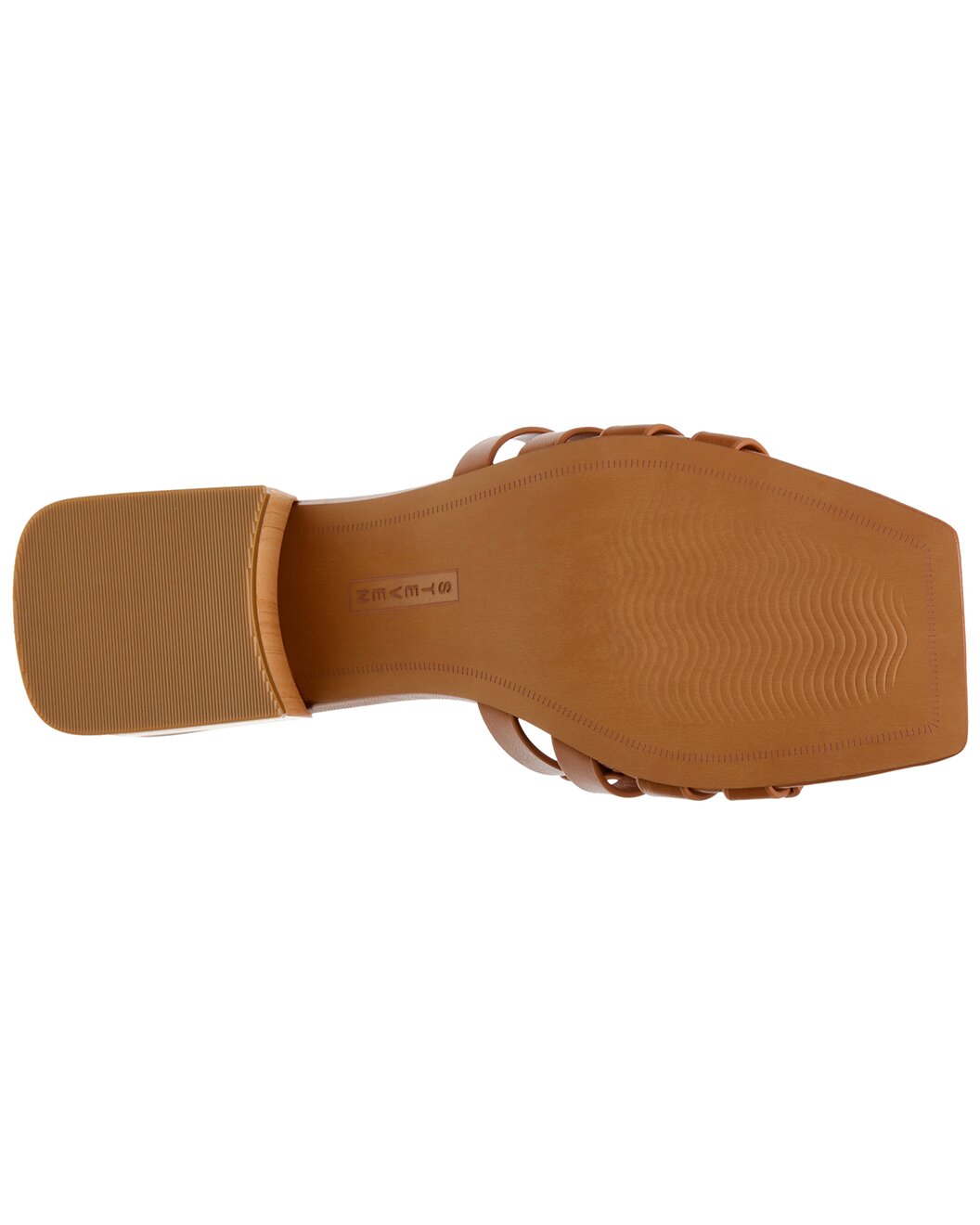 STEVEN NEW YORK BROWN SQUARE LOW BLOCK HEEL MULE