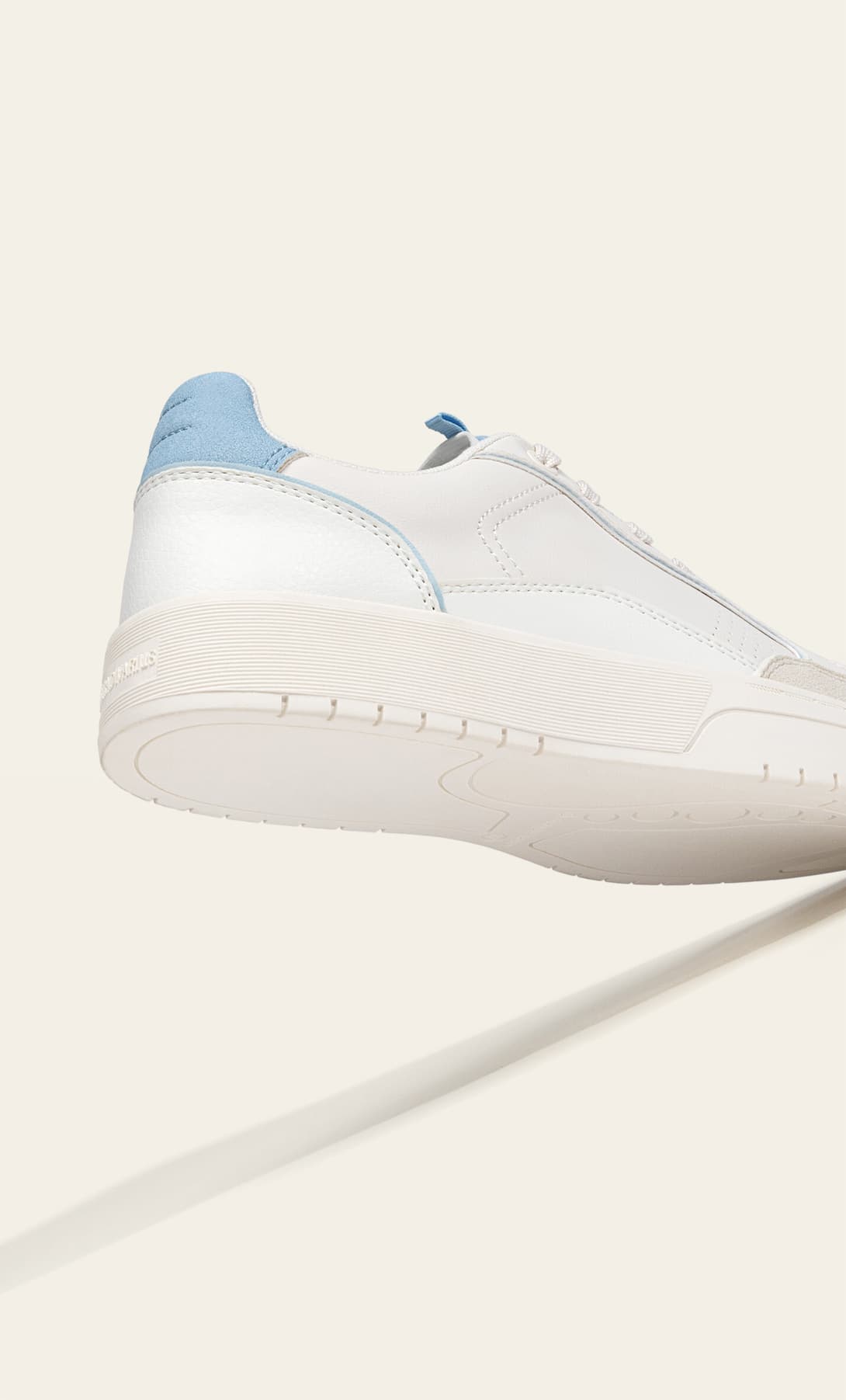 STRADIVARIUS WHITE-COMBINED BLUE HEEL SNEAKERS