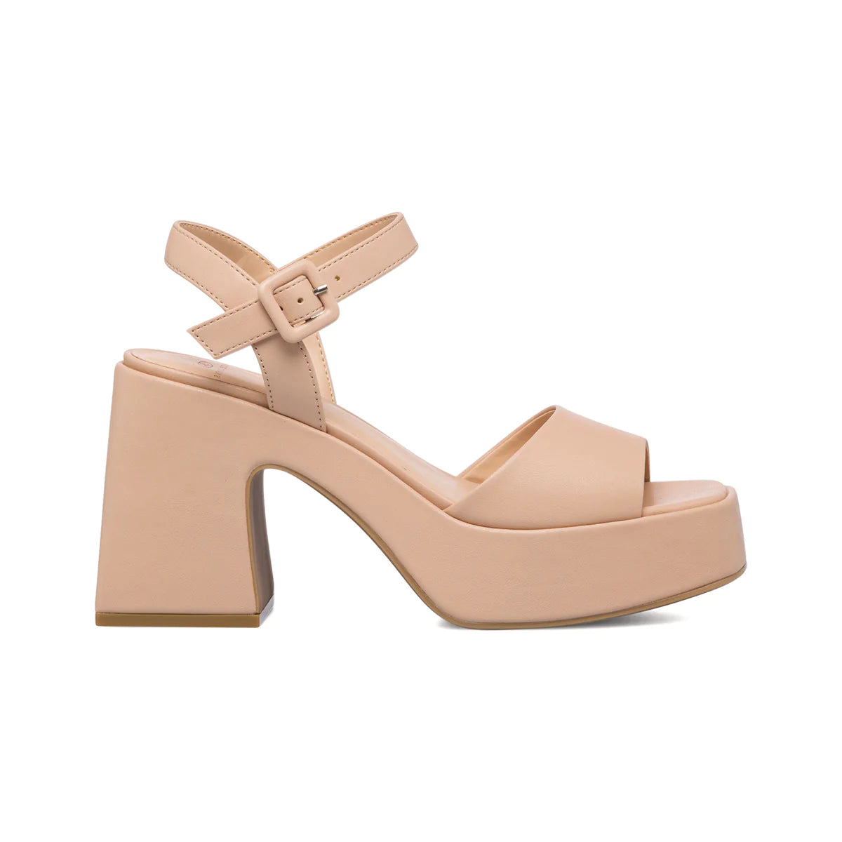 SWISH JEAN NUDE PLATFORM BLOCK HEEL SANDAL