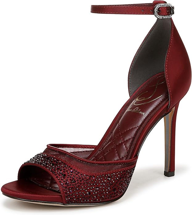 Sam Edelman Embellshed Heeled Sandal in Burgundy