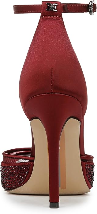 Sam Edelman Embellshed Heeled Sandal in Burgundy