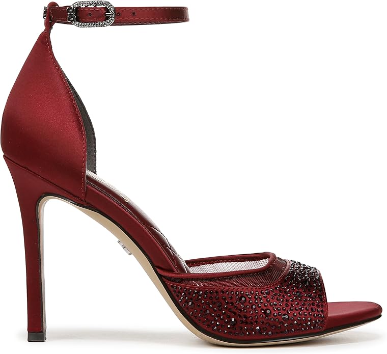 Sam Edelman Embellshed Heeled Sandal in Burgundy
