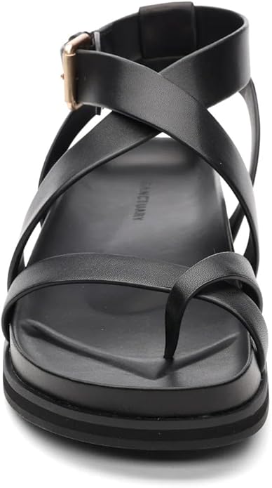 Santuary Toe Strappy Sandal in Black