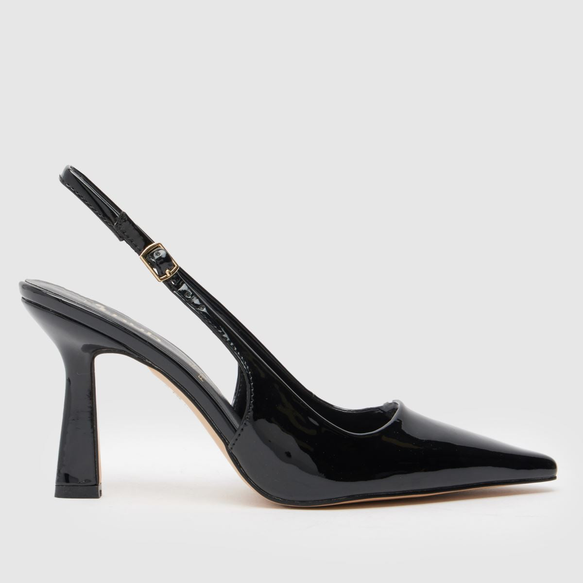 Schuh Patent Leather Pointed Toe Pump in Black