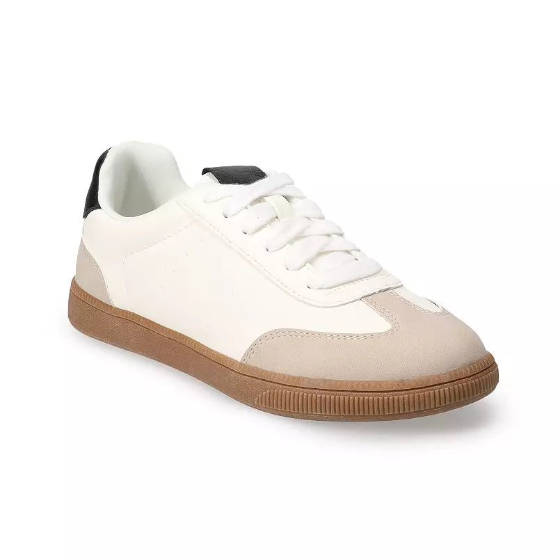 Sonoma Grey Toe Lace-Up Sneakers in White