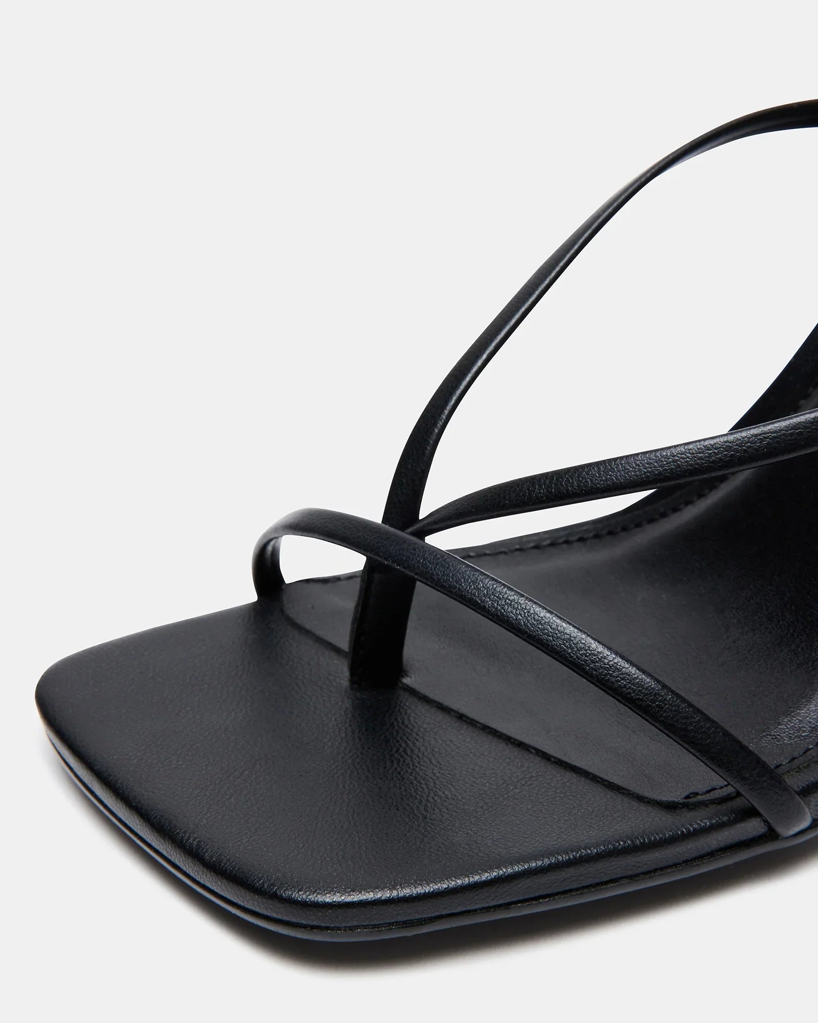 Steve Madden Ankle Strap Heeled Sandal in Black