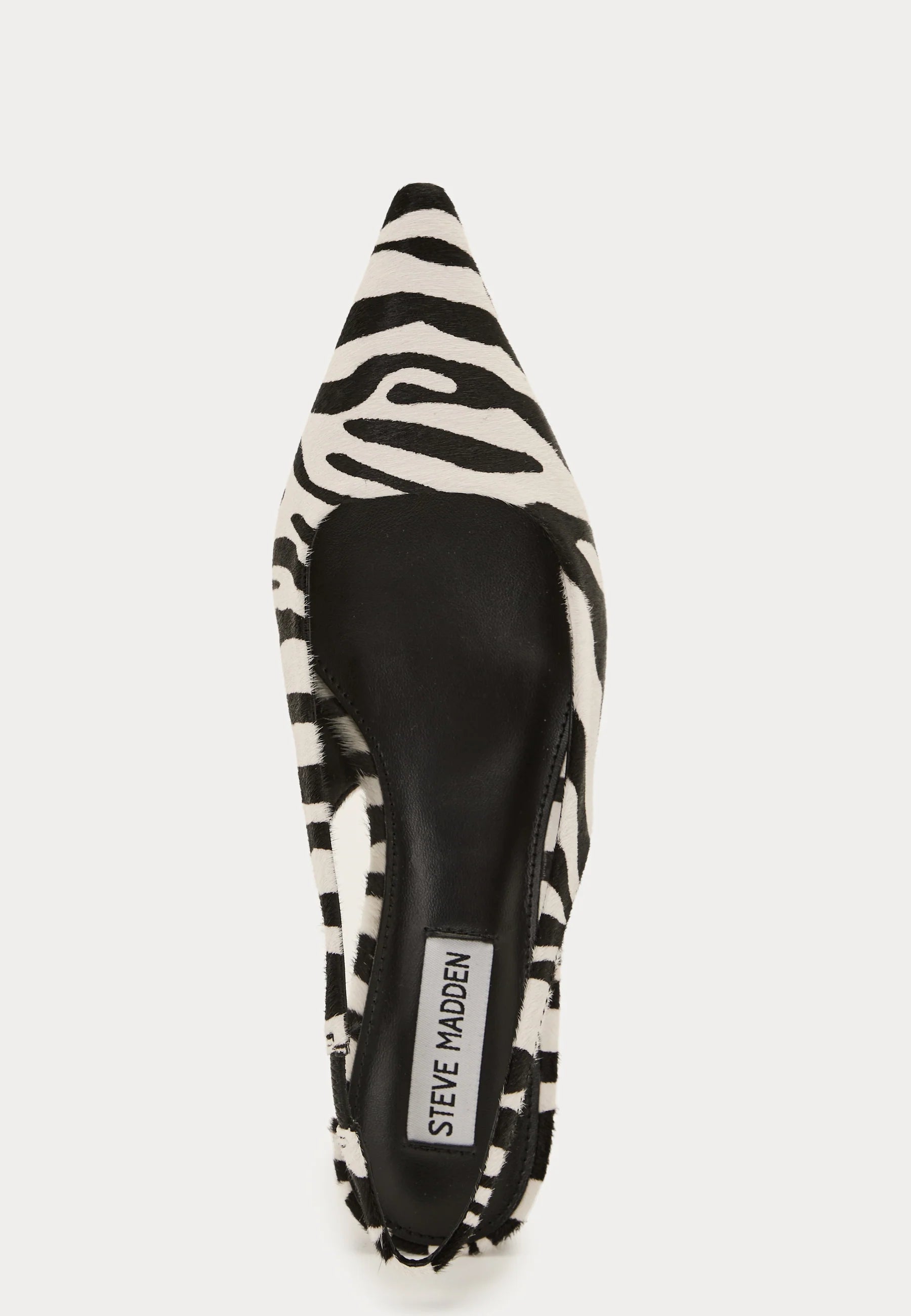 Steve Madden Calf Hair Pointed Toe Slingbacks in Zebra