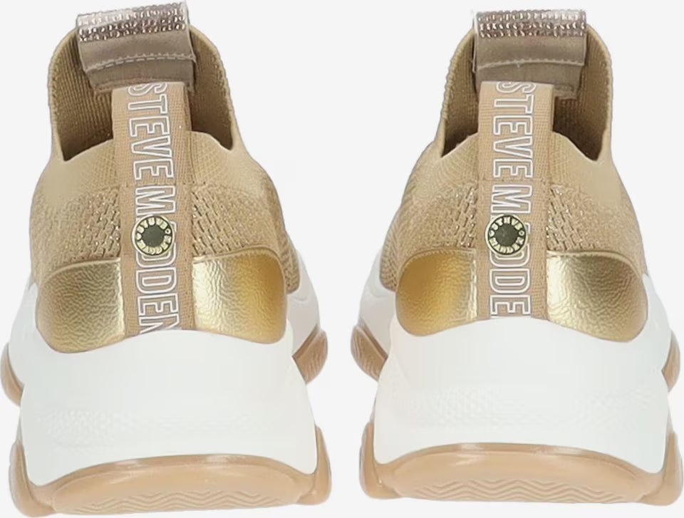 Steve Madden Elastic Beathable Slip-Ons in Bronze