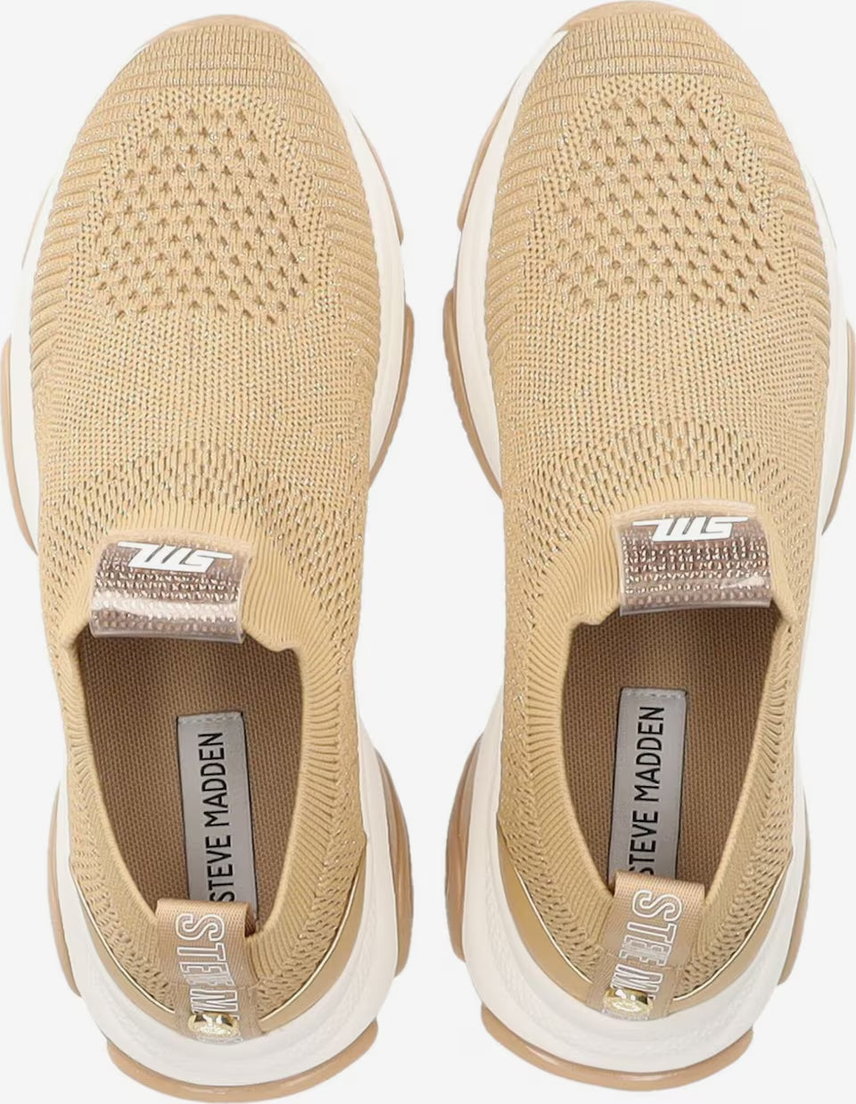 Steve Madden Elastic Beathable Slip-Ons in Bronze