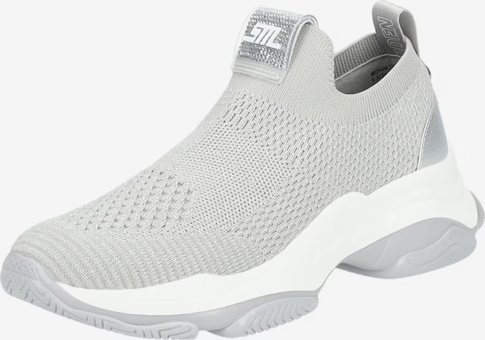 Steve Madden Elastic Beathable Slip-Ons in Grey
