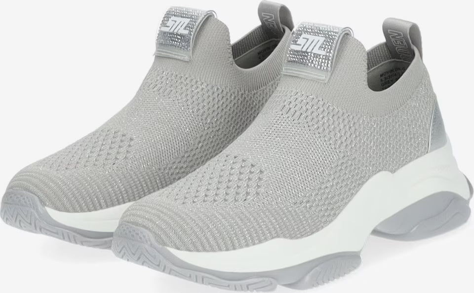 Steve Madden Elastic Beathable Slip-Ons in Grey