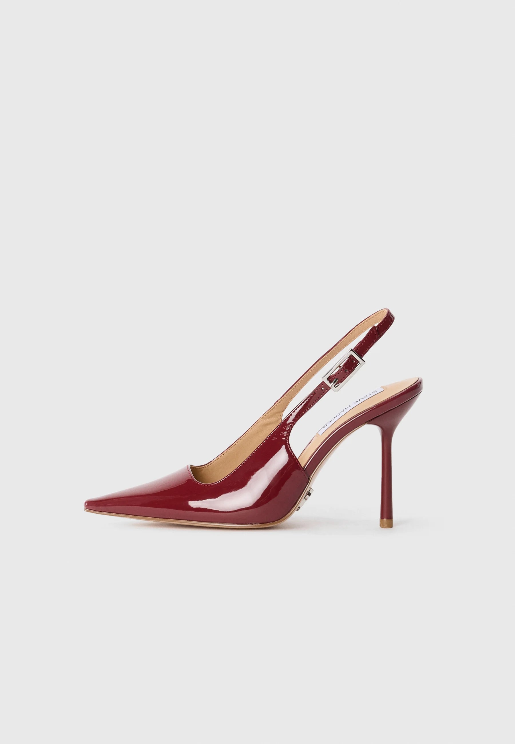 Steve Madden Patent Leather Pointed Toe Slingback Pump in Wine